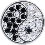 18G 3/8 Clear CZ Gem Black Amazing Om Nose Hoop