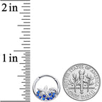 16G 3/8 Blue Gem Nautical Starfish Hinged Segment Ring