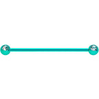 14G Green Beer St Patricks Day Industrial Barbell Set of 2 38mm
