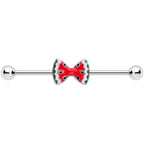 14G Red Sweet Summer Watermelon Bow Industrial Barbell 38mm
