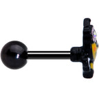 16G 1/4 Aurora Gem Black Yellow Happy Bee Cartilage Tragus
