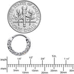 16G 5/16 Clear CZ Gem Grade 23 Titanium Total Glam Septum Clicker