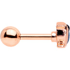16G 1/4 Rose Gold Tone Blue Bird Cartilage Tragus Earring