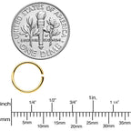 20G 5/16 Gold Tone Anodized Seamless Circular Ring Set of 12