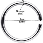 18G 5/16 Black Gold Tone Anodized Seamless Circular Ring Set of 12