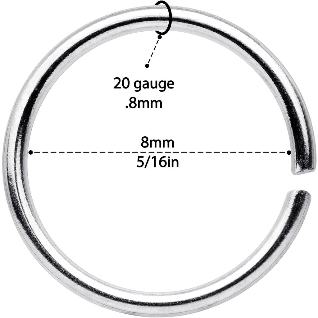20G 5/16 Seamless Circular Ring Set of 12