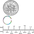 22G 5/16 Rainbow Anodized Seamless Nose Hoop Set of 12