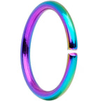 18G 5/16 Rainbow Anodized Seamless Nose Hoop Set of 12