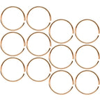 22G 5/16 Rose Gold Tone Anodized Seamless Circular Ring Set of 12