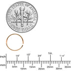 22G 5/16 Rose Gold Tone Anodized Seamless Circular Ring Set of 12