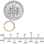 20G 5/16 Rose Gold Tone Anodized Seamless Circular Ring Set of 12