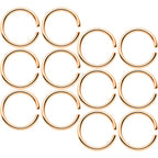 18G 5/16 Rose Gold Tone Anodized Seamless Circular Ring Set of 12