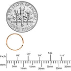 22G 5/16 Steel Rose Gold Tone Anodized Seamless Circular Ring Set of 12