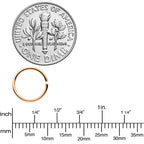 20G 5/16 Steel Rose Gold Tone Anodized Seamless Circular Ring Set of 12