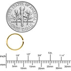 20G 5/16 Black Gold Tone Anodized Seamless Circular Ring Set of 12