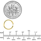18G 5/16 Gold Tone Rose Gold Tone Anodized Seamless Circular Ring Set of 12