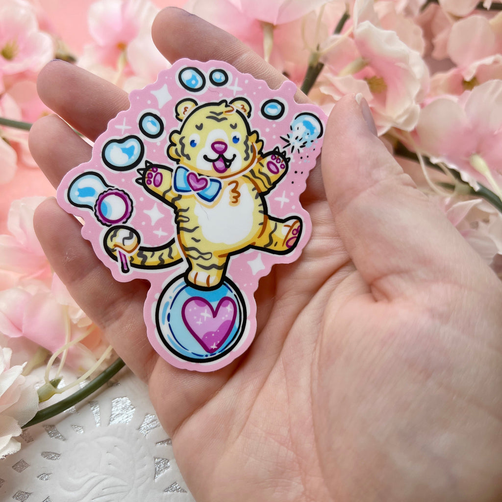 Bubble Circus Tiger ~ Sticker