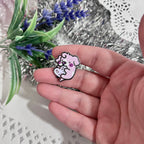 Pearl and Sky Hearts ~ Mini Enamel Pin Duo