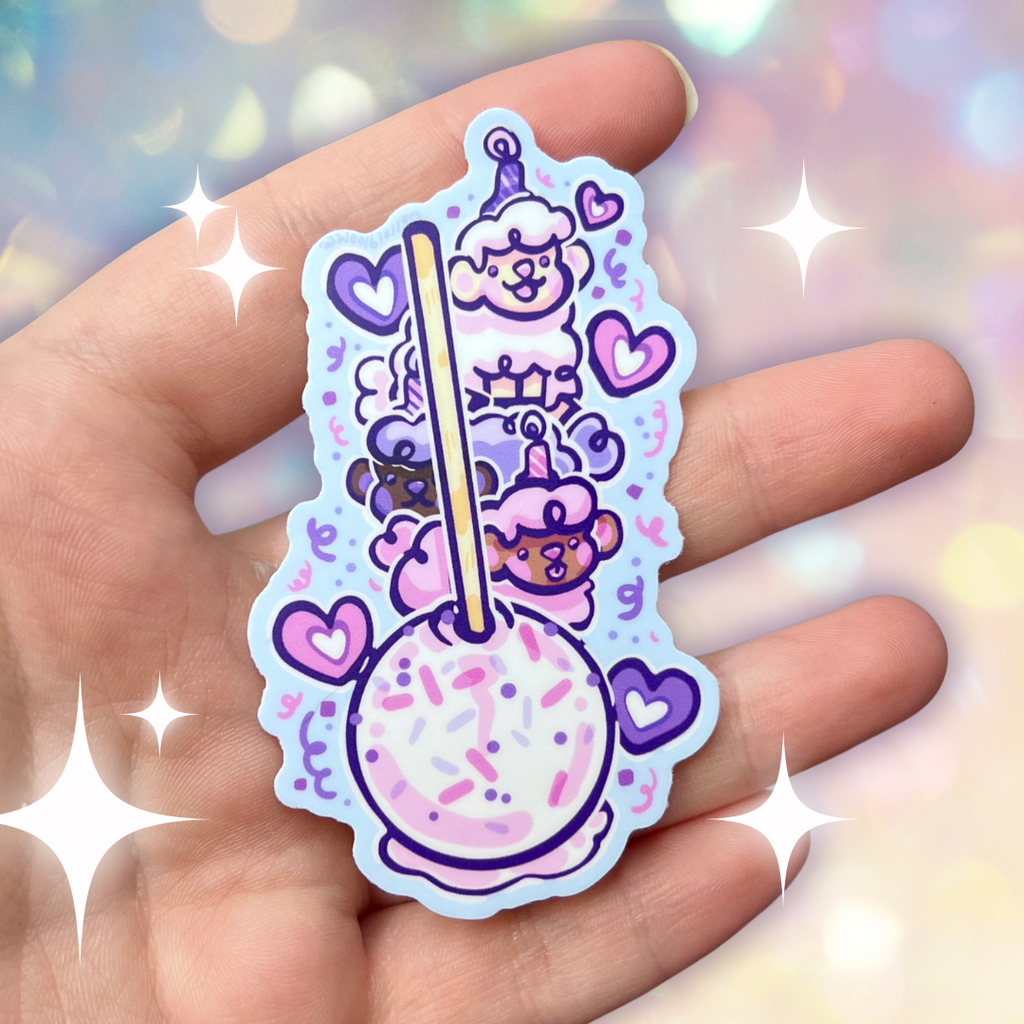 Cake Pop Sprout Sheep ~ Sticker