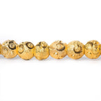 6mm 22kt Gold Plated Brass Diamond Cut Rounds 8 inch 37 beads
