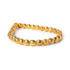 6x5mm 22kt Gold Plated Brass Scallop Ovals 8 inch 37 beads
