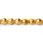 6x5mm 22kt Gold Plated Brass Scallop Ovals 8 inch 37 beads
