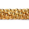 6x5mm 22kt Gold Plated Brass Scallop Ovals 8 inch 37 beads