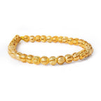 6mm 22kt Gold Plated Brass Striped Stardust Rounds 8 inch 37 beads