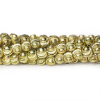 6mm Brass Fluted Round Beads 8 inch 36 beads