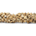 6mm Picture Jasper Corner Drilled Square Beads, 14 inch
