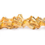 6mm 22kt Gold Plated Brass Fluted Cones 8 inch 36 beads