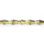 4mm Brass Fluted Cone Beads 8 inch 52 beads
