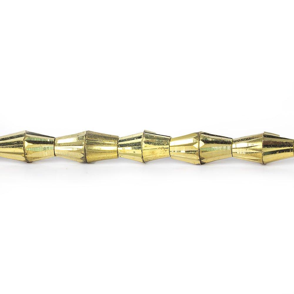 4mm Brass Fluted Cone Beads 8 inch 52 beads