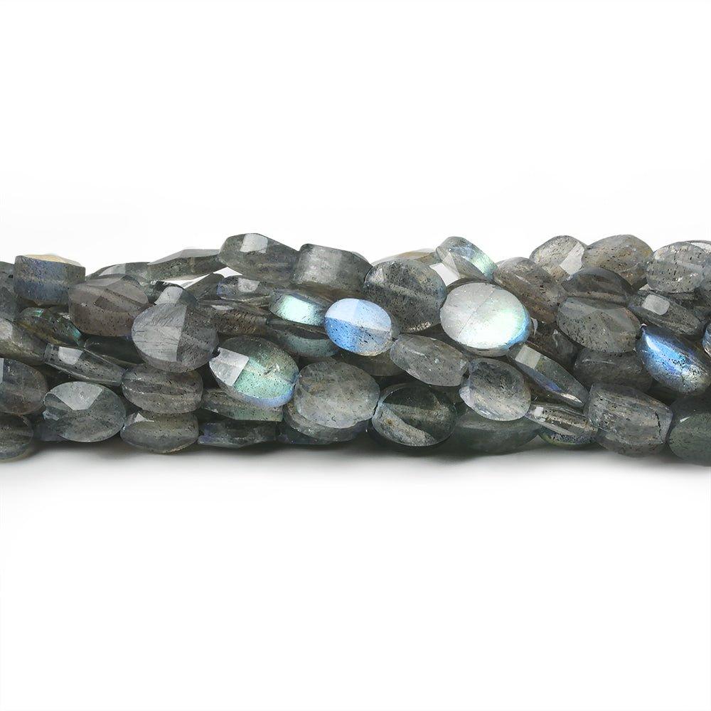6x4-8x6mm Labradorite Faceted Oval Beads 13 inch 45 pieces