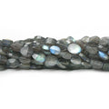 6x4-8x6mm Labradorite Faceted Oval Beads 13 inch 45 pieces