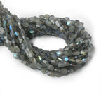 6x4-8x6mm Labradorite Faceted Oval Beads 13 inch 45 pieces