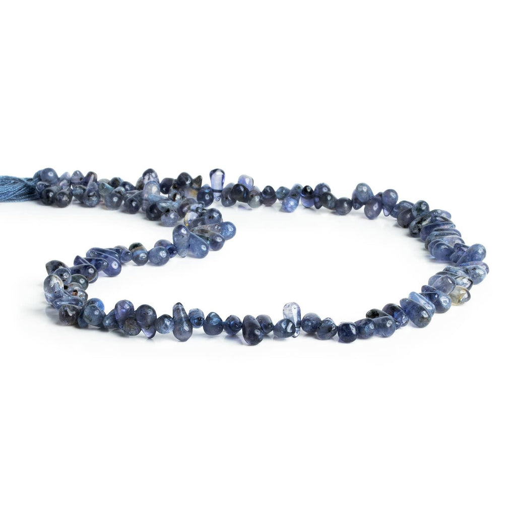 6x4mm-7x4mm Iolite Beads Plain Top Drilled Teardrop 14 inch 110 pieces