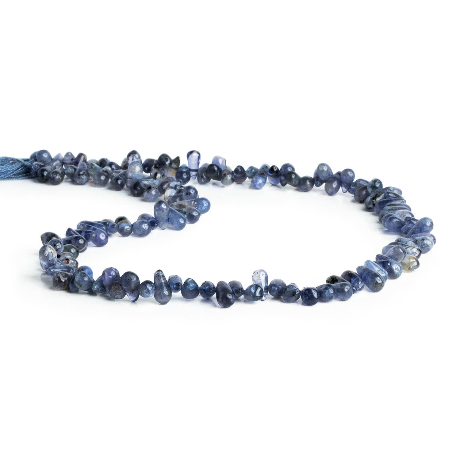 6x4mm-7x4mm Iolite Beads Plain Top Drilled Teardrop 14 inch 110 pieces