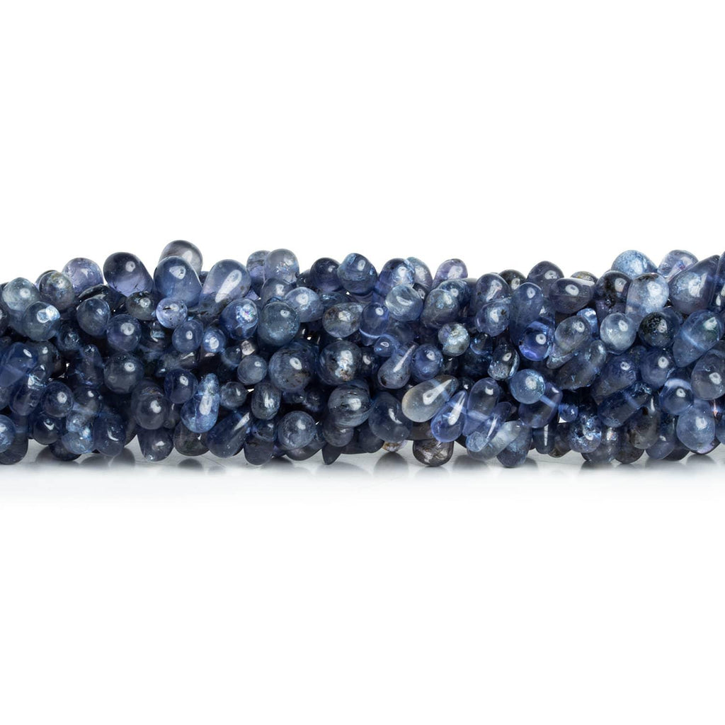 6x4mm-7x4mm Iolite Beads Plain Top Drilled Teardrop 14 inch 110 pieces
