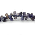6x4mm-8x4mm Iolite Beads Plain Top Drilled Teardrop 14 inch 140 pieces