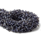 6x4mm-8x4mm Iolite Beads Plain Top Drilled Teardrop 14 inch 140 pieces