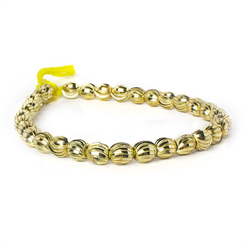 6x5mm Brass Swirl Ovals 8 inch 31 beads