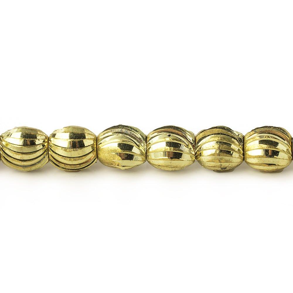 6x5mm Brass Swirl Ovals 8 inch 31 beads