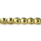 6x5mm Brass Swirl Ovals 8 inch 31 beads