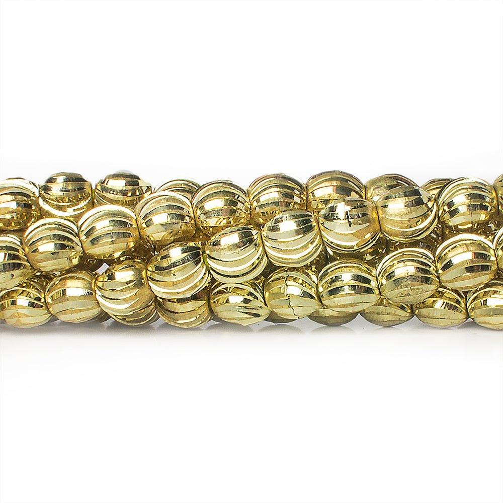 6x5mm Brass Swirl Ovals 8 inch 31 beads