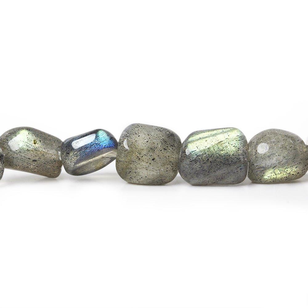6x6-9x6mm Labradorite Plain Nugget Beads 14 inch 58 pieces