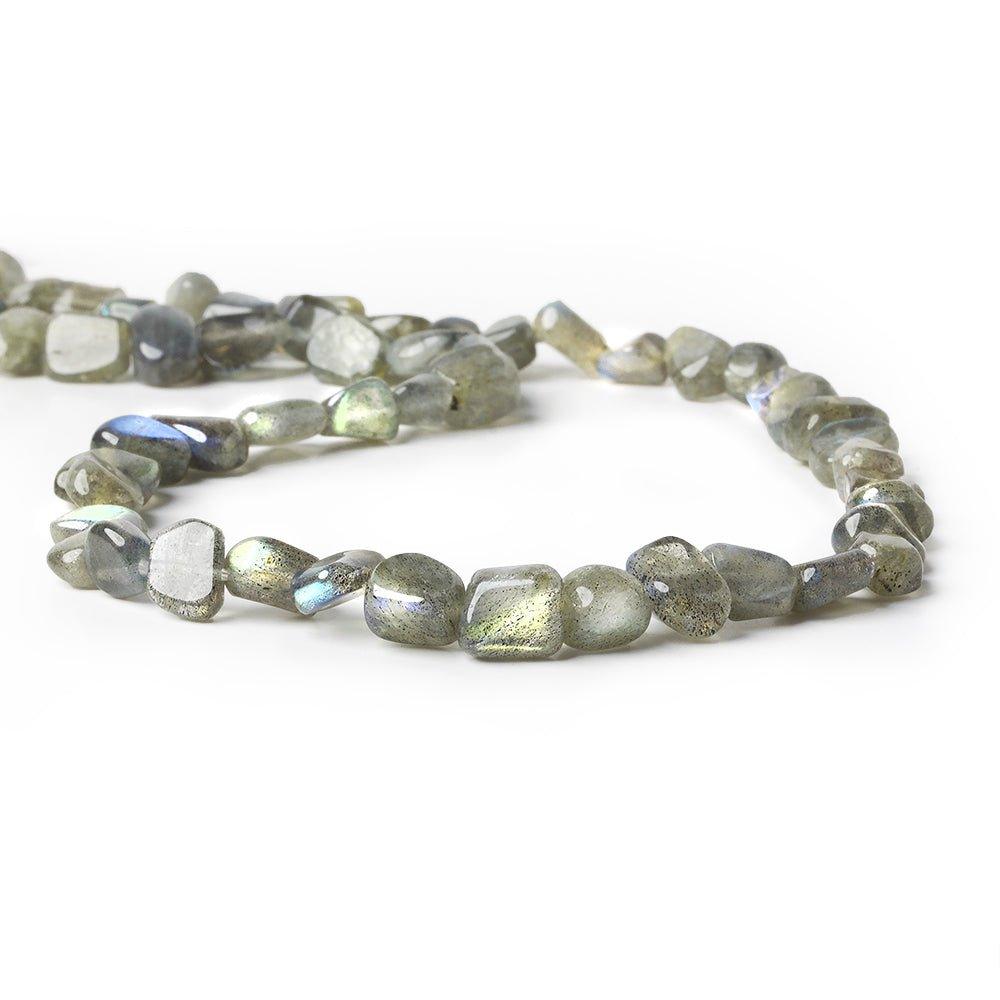 6x6-9x6mm Labradorite Plain Nugget Beads 14 inch 58 pieces