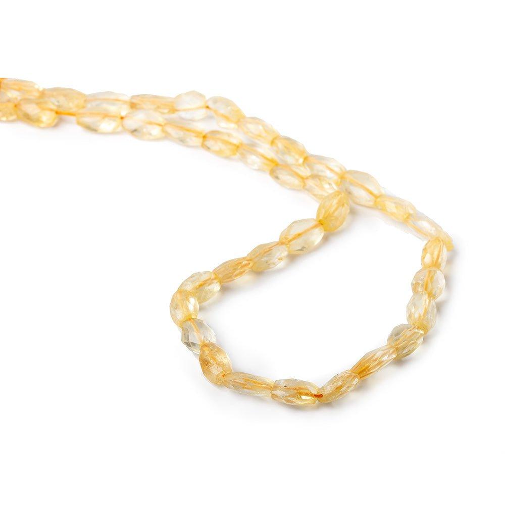 6x9mm Citrine Faceted Oval Beads, 14 inch