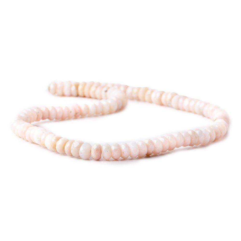 7-8mm Pink Peruvian Opal Faceted Rondelle Beads, 16 inch