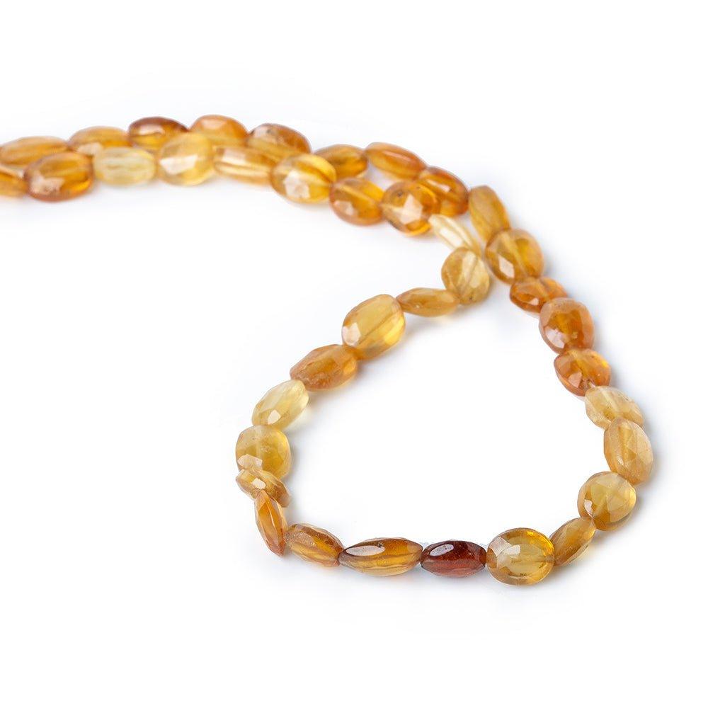 7-9mm Hessonite Garnet Faceted Oval Beads 13 inch 43 beads